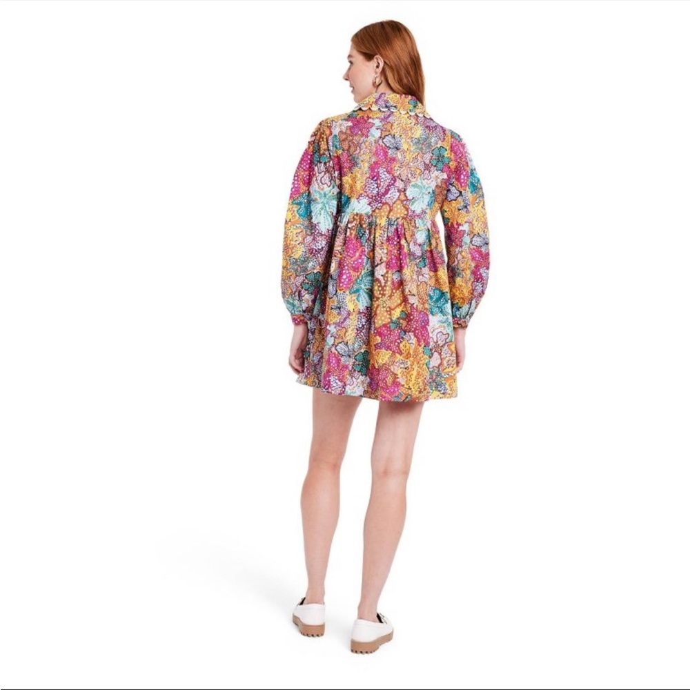 NWT Kika Vargas for Target Anemone Floral Mini Dress - Picture 4 of 7